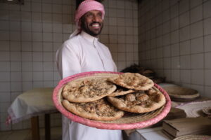 Khubz Ahmar Bread traditional bread, Al-Ahsa, Saudi Arabia